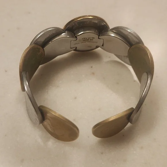 Bracelet Stainless Steel Hinge 925 Bezel Milor Italy - Picture 2 of 7